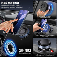 Majestic vacuum-magnetic car phone holders.